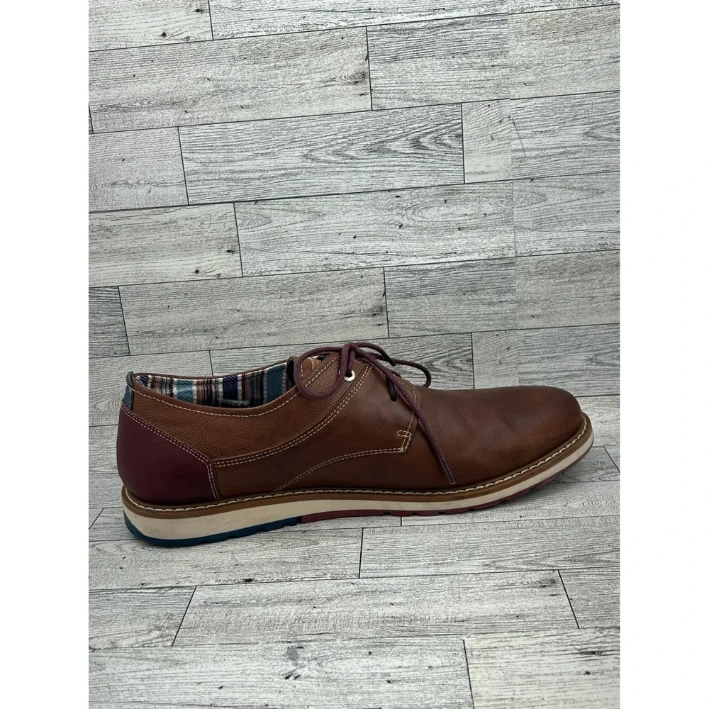 Pikolinos Mens Brown‎ Leather Lace Up Dress Shoes Oxford Comfort Casual